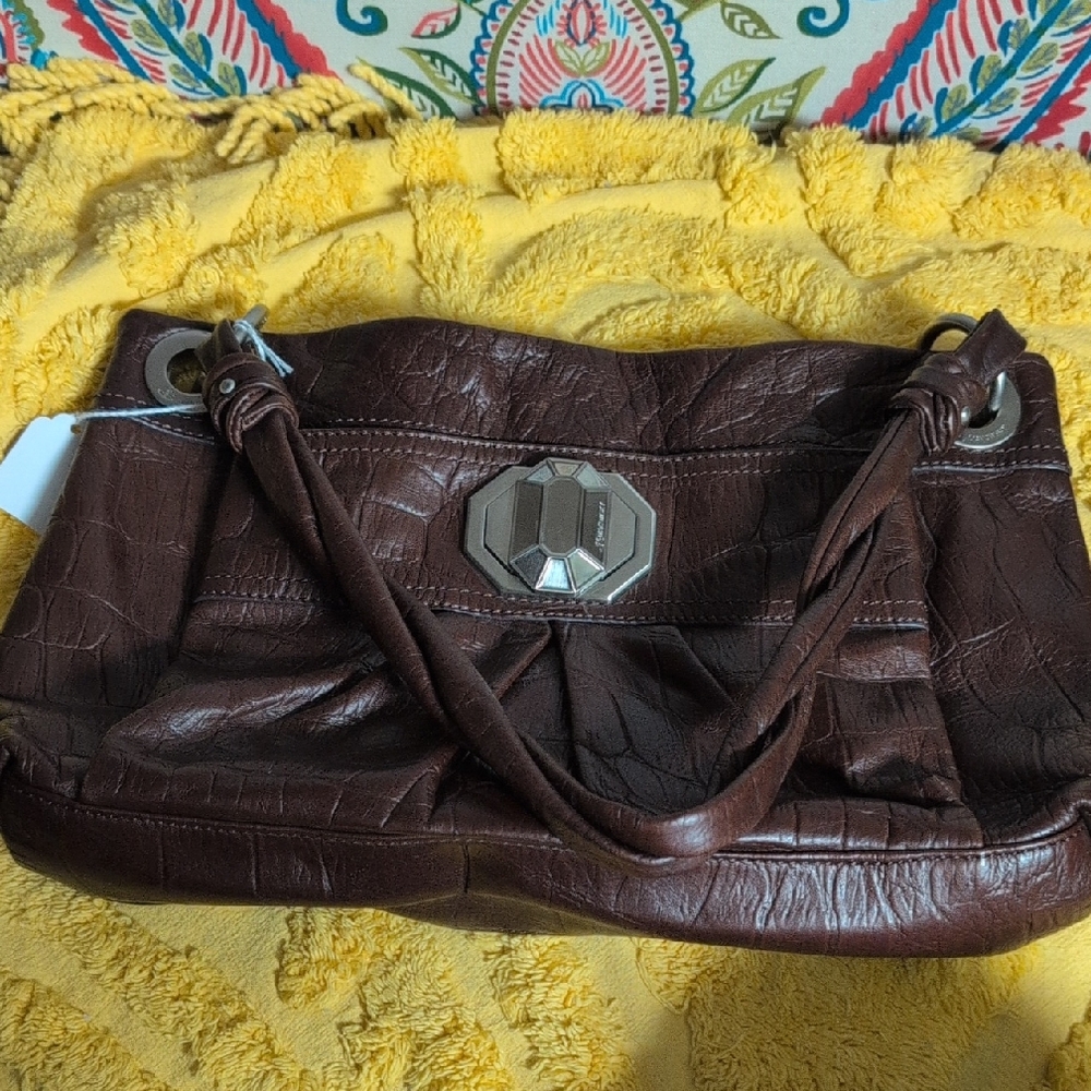Elegant Brown Leather Handbag